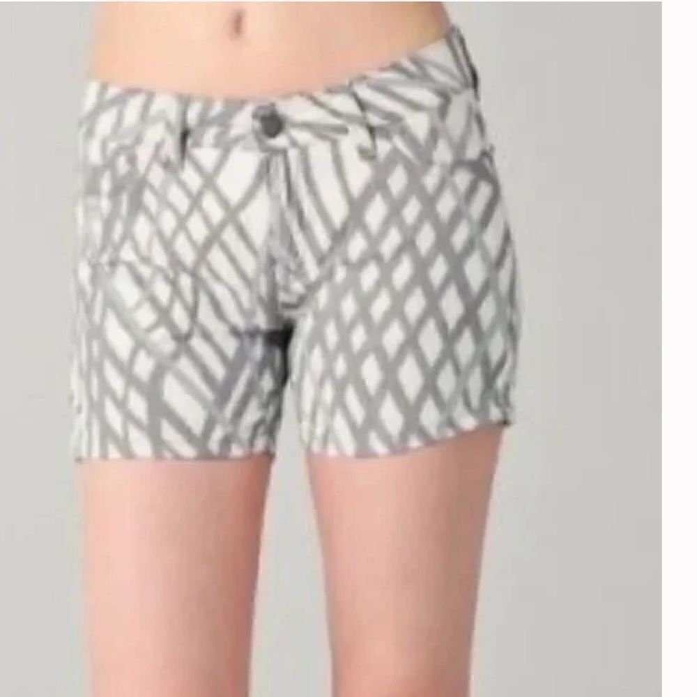 Rebecca Minkoff Christy Jean Gray Stripe Short Size 4 USA